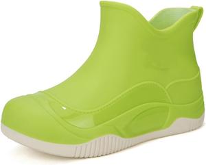 Женские и мужские ботинки Deck, водонепроницаемые, противоскользящие, резиновые черевики Chelsea до щиколотки Lghlmcl, зеленый