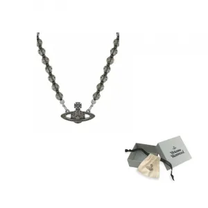 Vivienne Westwood Brass, Black Agate Necklaces Unisex Black