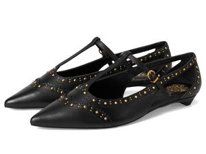 Балетки Vince Camuto Valkie Studded Kitten Heel T-strap Flat Mule, черный