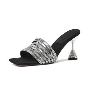 CAMEIDO Тапочки-слайды женские, черные, противоскользящие