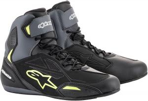 Ботинки Alpinestars Faster-3 DryStar мотоциклетные, черно-серо-желтые