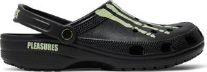 Кроссовки Pleasures x Classic Clog Skeleton - Glow in the Dark, черный