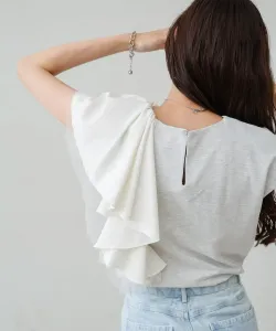 Топ с асимметричным подолом и оборками