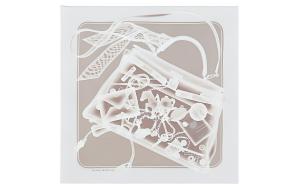 Шелковый платок Carre Silver Gray HERMES