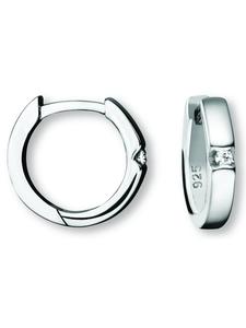 ONE ELEMENT Серьги-кольца с цирконием, изготовленные из серебра 925 пробы
