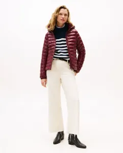 Женский пуховик с капюшоном и молнией Tommy Hilfiger, бордовый