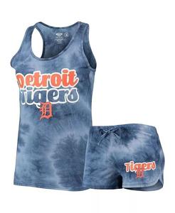 Женский темно-синий комплект из майки и шорт Detroit Tigers Billboard Racerback Concepts Sport, синий
