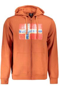 Толстовка мужская Norway 1963 на молнии, коричневый / красный