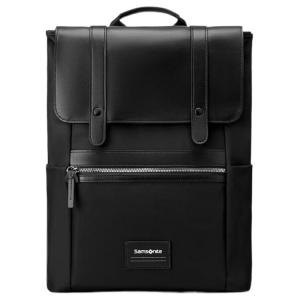 Samsonite Нейлоновый и кожаный рюкзак большого размера мужской черный