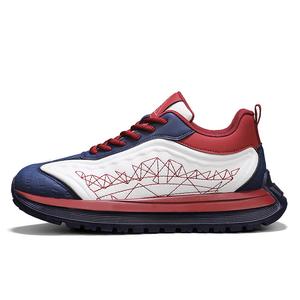 Нескользящие и износостойкие низкие повседневные туфли, увеличивающие рост, для мужчин PLAY COBBLER, White Red