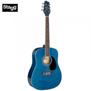 Акустическая гитара Stagg SA20D 3/4 BLUE Dreadnought Cutaway Basswood Top Nato Neck 6-String Acoustic Guitar