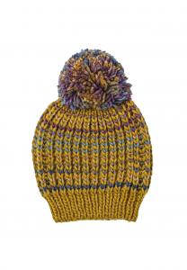 Итальянская шапка Ларья мягкая и теплая Collezione alessandro, горчичный