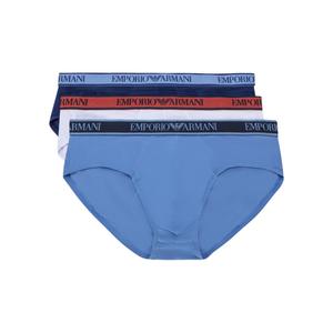 EMPORIO ARMANI Трусы мужские 3 шт светло-голубой+белый+темно-синий
