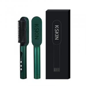 Утюжок для волос ekdo, щипцы для завивки, двойное применение объем/выпрямление, бережный уход за волосами, для домашнего использования, электрическая сушилка для волос kd380db KSKIN, зеленый