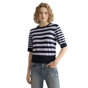 Вязаная футболка с коротким рукавом Scotch & Soda, синий