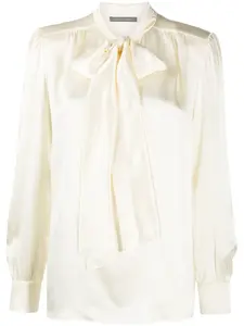 Блузка с бантом Alberta Ferretti, белый