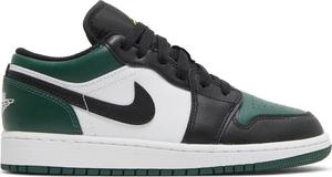 Кроссовки Air Jordan 1 Low GS Green Toe, зеленый