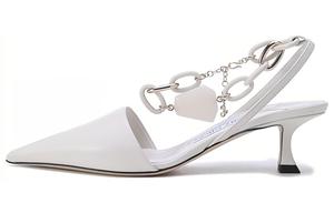 Jimmy Choo Женские туфли на тонком каблуке цвета слоновой кости