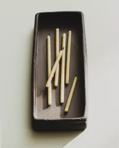 Поднос Zara Home Ceramic With Rectangular Edges, коричневый