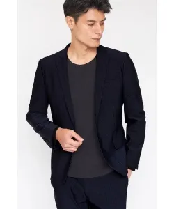 Жакет-джерси ZERO от TORNADO MART с микрографическим рисунком высокого напряжения, цвет Navy