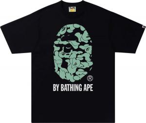Футболка BAPE Text Code Camo By Bathing Ape Tee 'Black', черный