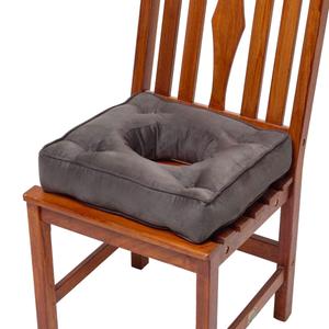 Подушка на стул Homescapes, 40x40x10 см, серый