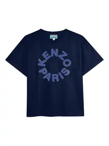 Футболка с короткими рукавами Kenzo Kids, синий