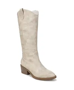 Женские заостренные ковбойские сапоги до колена Radio Pointed Toe Blowfish Malibu, коричневый/бежевый