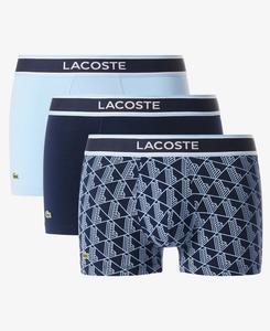 Мужские трусы с монограммой, комплект из 3 штук Lacoste, Black/Navy/Light Blue