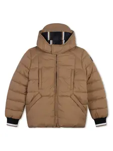 Пуховик из рипстопа BOSS Kidswear, нейтральный