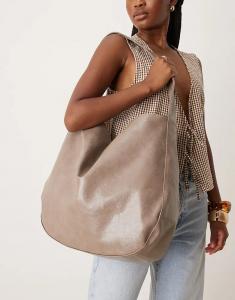 Сумка-тоут ASOS DESIGN серого цвета