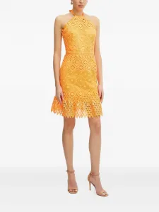 Платье мини с вырезом халтер Silvian Heach, оранжевый