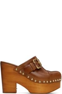 Коричневые мюли Jeanette Wedge Chloé