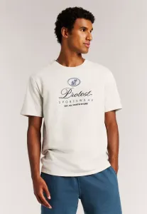 Футболка с принтом tbiki Protest, White Melange