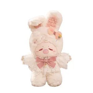 Плюшевая игрушка кролик милый и пухлый, высота 25 см MENGGEGE