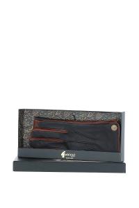 Перчатки '535' из мягкой кожи ягненка и натуральной кожи с флисовой подкладкой GABICCI, черный