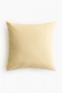 Наволочка H&M Cotton, 50X50 см, светло-желтый