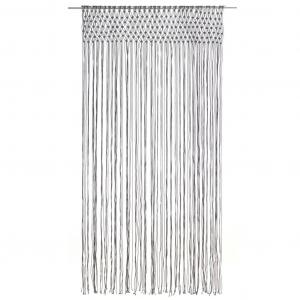 VidaXL Штора макраме антрацит 140x240 см хлопок, серый