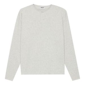 Футболка Fear of God Essentials SS21 Thermal Henley Long Sleeve Light Heather Oatmeal, бежевый