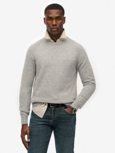 Шерстяной джемпер с круглым вырезом Superdry, Light Grey Marl