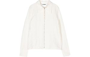 Застёгивающаяся на молнию мятная рубашка JIL SANDER, кремовый