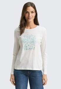 Топ TOM TAILOR MIT PRINT, Whisper White/Off-White