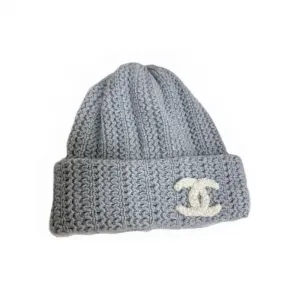 CHANEL Женская кашемировая шапка голубая, Blue