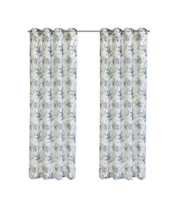 Шторы Florence с тонкими люверсами и нежным акварельным цветочным узором для гостиной и спальни, 52" x 108", многоцветные Habitat, Multi