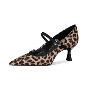JESSICA SOPHIA Туфли Мэри Джейн 5,5 см женские с леопардовым принтом