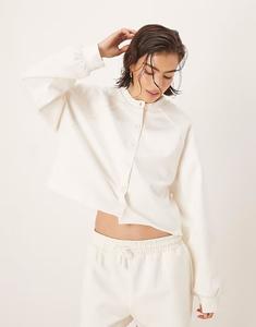 Кардиган из пряжи интерлок кремового цвета Asos Design