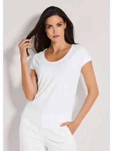 MADELEINE Элегантный топ из вискозы белого цвета