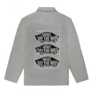 Куртка men's series skateboard logo printing sports jacket gray Vans, серый