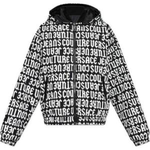VERSACE JEANS COUTURE Пуховик с логотипом реверсивный, Black