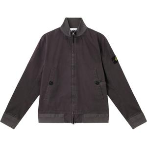STONE ISLAND Приталенная бомбер с высоким воротником, Charcoal Gray
